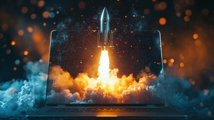 “Launching Ideas: A Rocket’s Journey from the Laptop Screen”