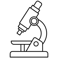 Microscope Outline Art Vector