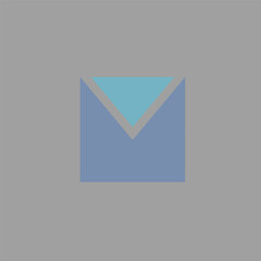 Square M icon vector illustration