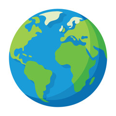 Naklejka premium Earth vector art on white background 