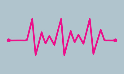 Red heart rhythm symbols Illustration Calligraphy Graphic Design,Handmade Calligraphy eps 10