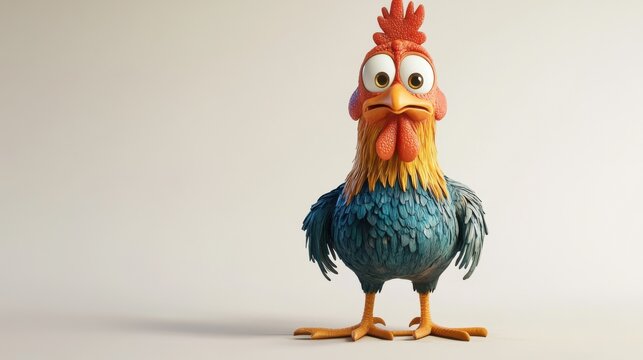 a cartoon chicken on a white background