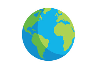 Fototapeta premium Earth vector art on white background 