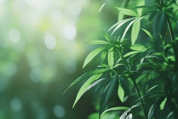 Obraz premium close up of marijuana leaves