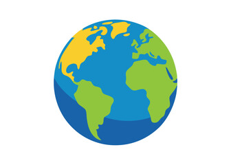 Fototapeta premium Earth vector art on white background 