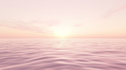 Fototapeta premium Photorealistic image of a soft pastel gradient sky blending pink, peach, and lavender hues at sunrise 