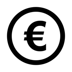 Euro coin icon. money and currency sign. euro symbol flat icon.vector illustration