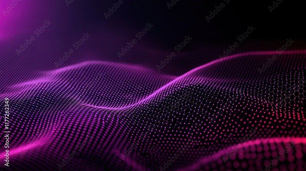 Poster digital technology background. abstract hexagons background with lines and dots. design for science,