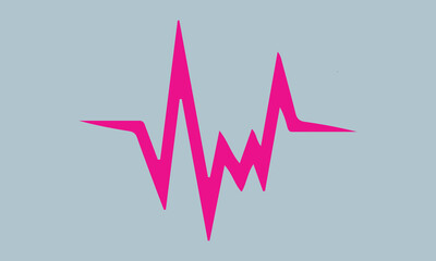 Red heart rhythm symbols Illustration Calligraphy Graphic Design,Handmade Calligraphy eps 10