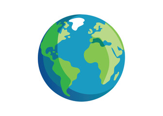 Fototapeta premium Earth vector art on white background 
