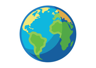 Earth vector art on white background
