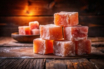 Rough-Hewn Salt Stone Blocks, Traditional Salt Mining, Hand-Carved Himalayan Pink Salt Crystals