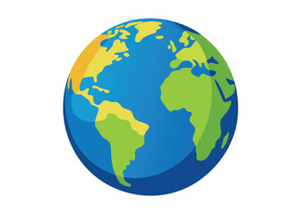 Fototapeta premium Earth vector art on white background 