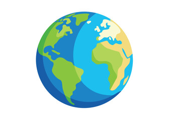 Fototapeta premium Earth vector art on white background 
