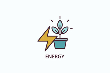 Energy Isolated Vector, Icon Or Logo Sign Symbol Illustration