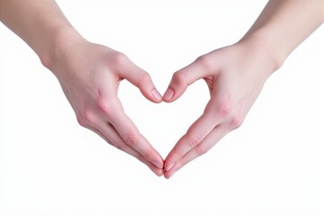 Obraz premium A graphic design of overlapping hands forming a heart symbol for mental health support