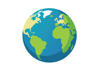 Naklejka premium Earth vector art on white background 