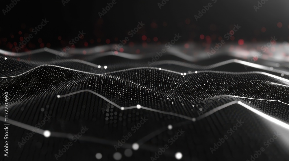 Poster digital technology background. abstract hexagons background with lines and dots. design for science,