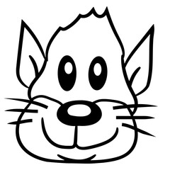 Dog Face Little Happy Puppy Pet Head Cute Friend Design Lover Art Vector Illustration Card T-Shirt Poster Sticker Graphic Print Decorative Drawing Isolated Logo Decoration Symbol Creative Cool Style
