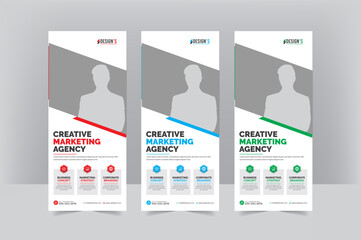 Corportae Digital Marketing Modern roll up banner design template

