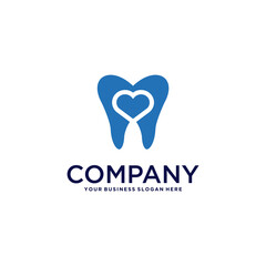 dental logo design with love