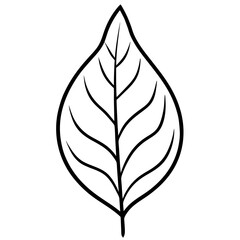 Modern Leaf Outline Vector