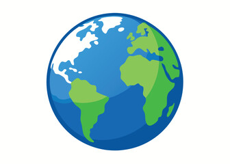 Fototapeta premium Earth vector art on white background 