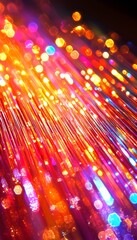 Fototapeta premium Abstract Colorful Background With Bright Wavy Lines, Blurry And Soft With A Festive Feeling Of Bokeh