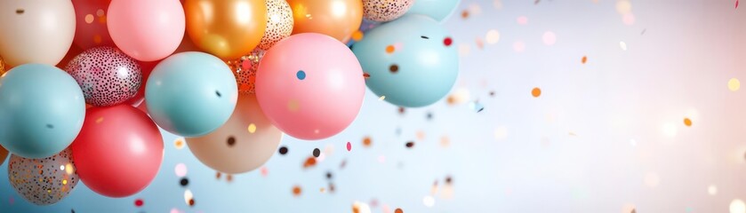 Pastel Balloons & Confetti Burst: A Festive Celebration!