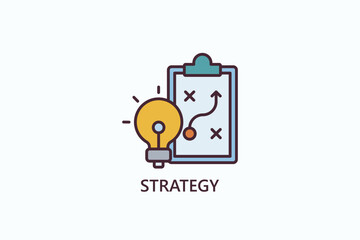 Strategy Isolated Vector, Icon Or Logo Sign Symbol Illustration