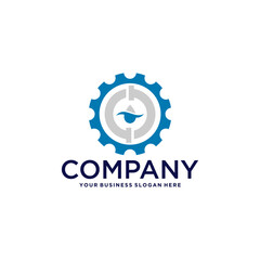 plumbing logo design with gear