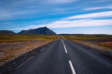 Fototapeta premium The breathtaking summer panorama of Arnarstapi on the Snæfellsnes Peninsula in western Iceland