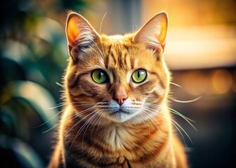 Buff Colored Cat Documentary Style Photo - Relaxed Domestic Feline