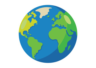 Fototapeta premium Earth vector art on white background 