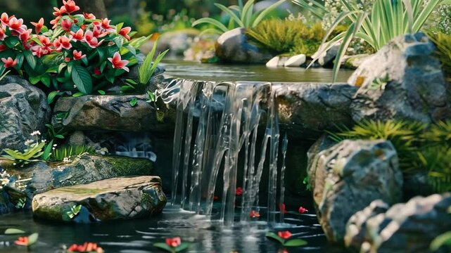 Miniature Pond Footage 4K