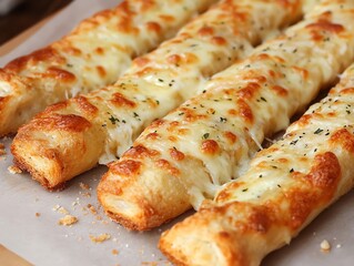 Real image of mouthwatering 10 Cheese Bread Sticks