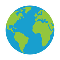 Earth vector art on white background