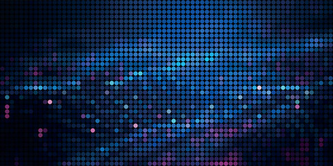 Vintage pop art blue background. Banner vector illustration