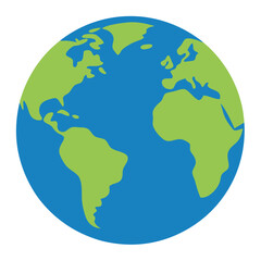 Earth vector art on white background
