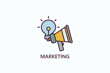 Marketing Isolated Vector, Icon Or Logo Sign Symbol Illustration
