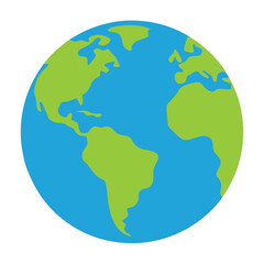 Earth vector art on white background
