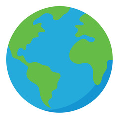 Earth vector art on white background
