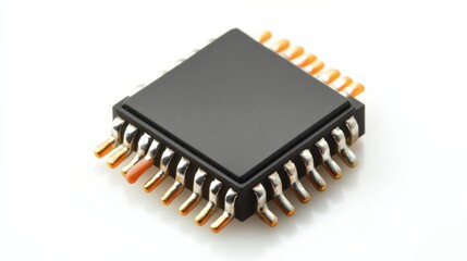 a close up of a computer microchip