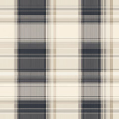 Classic plaid pattern featuring alternating dark and light stripes, perfect for textiles and design projects.