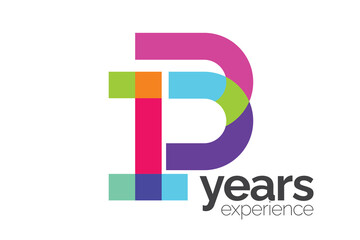 Obraz premium 13th Anniversary Colorful Logo Template