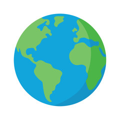 Fototapeta premium Earth vector art on white background 