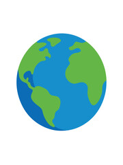 Fototapeta premium Earth vector art on white background 