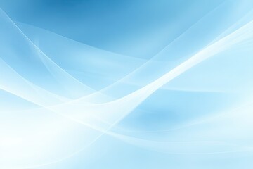 Fototapeta premium Light blue background with blurred white waves, featuring a minimalist, light, and airy design