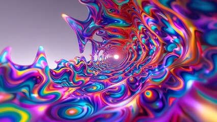A psychedelic pattern with trippy colors