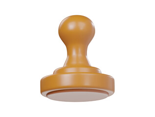 3d wooden stump icon rendering illustration